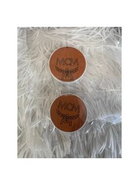 Authentic MCM Upcycled Pop Sockets for Phone Set of 2 New Luxury Designer